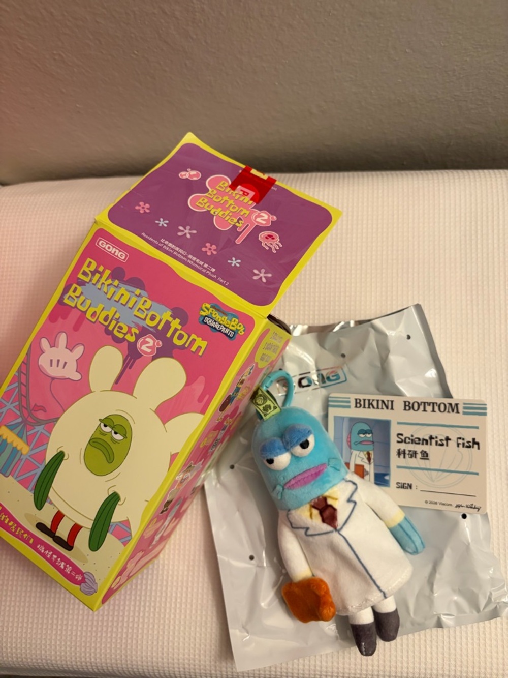 Bikini Bottom Buddies Scientist Fish Plush - Blue